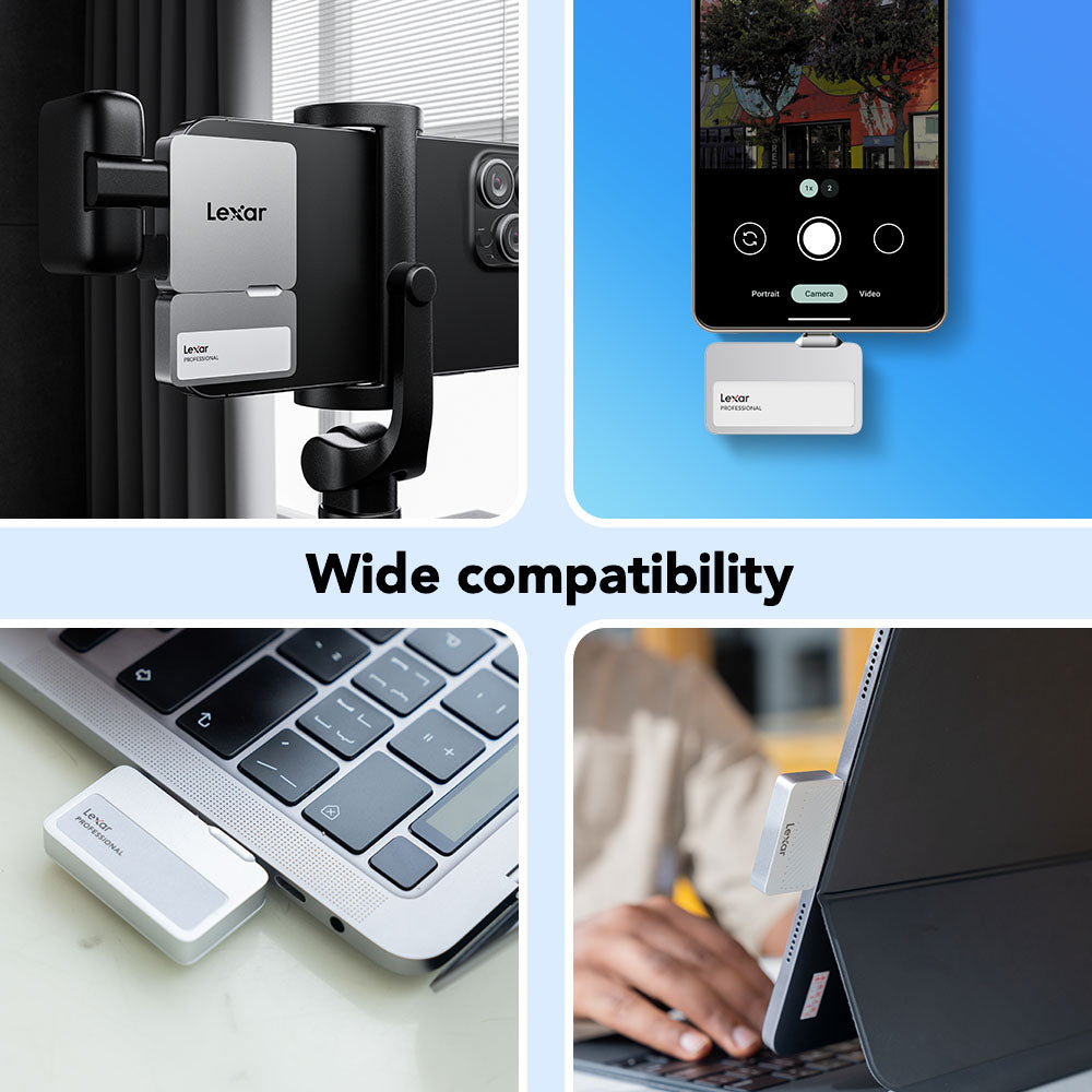 Lexar Professional Go External Portable SSD with Hub