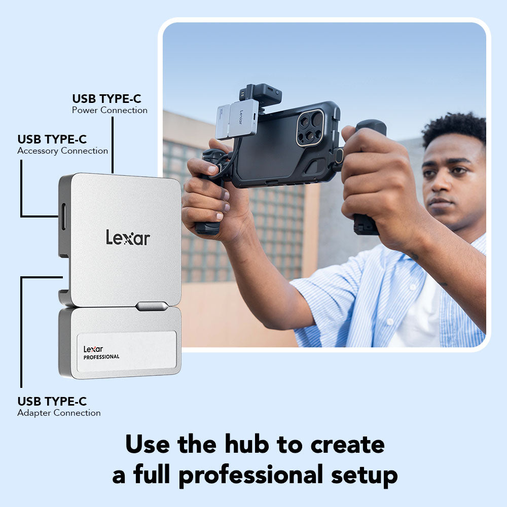 Lexar Professional Go External Portable SSD with Hub